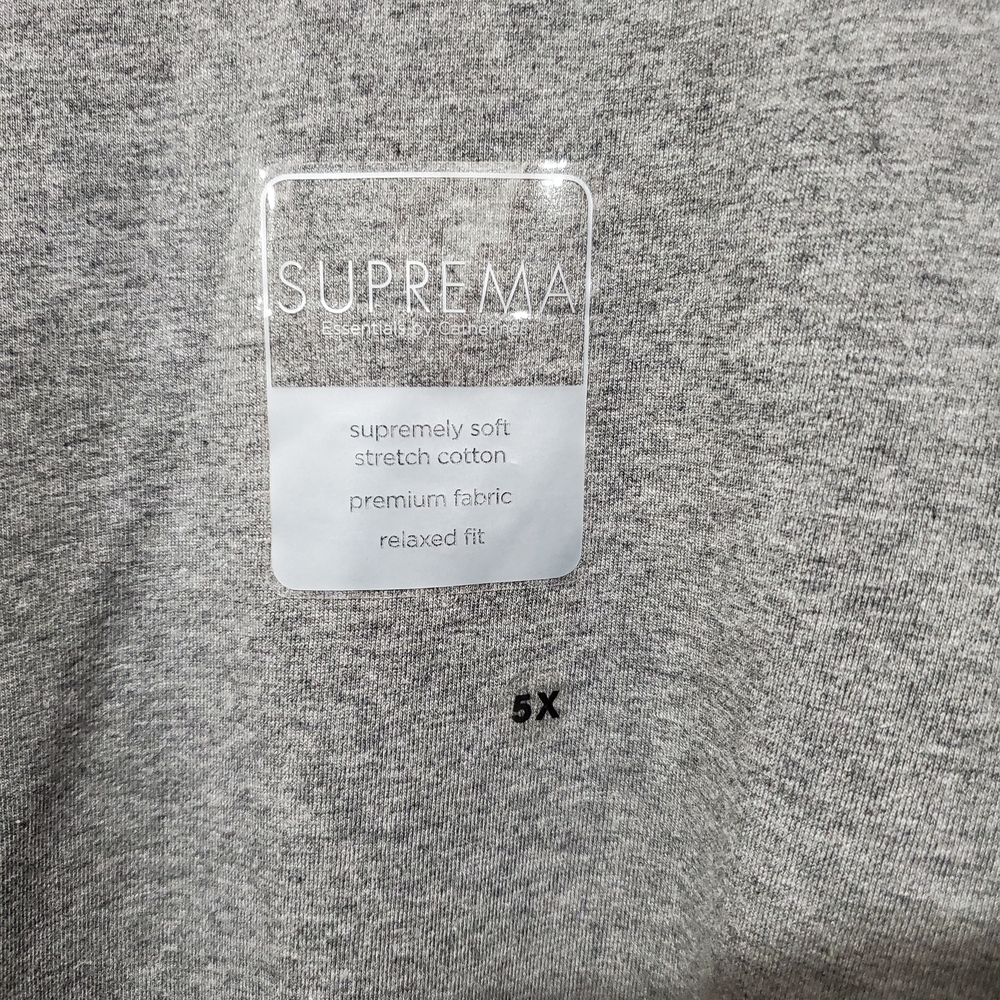 Woman's Plus Size Gray Turtle Neck Long Sleeve Shirt - Picture 2 of 10